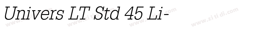 Univers LT Std 45 Li字体转换